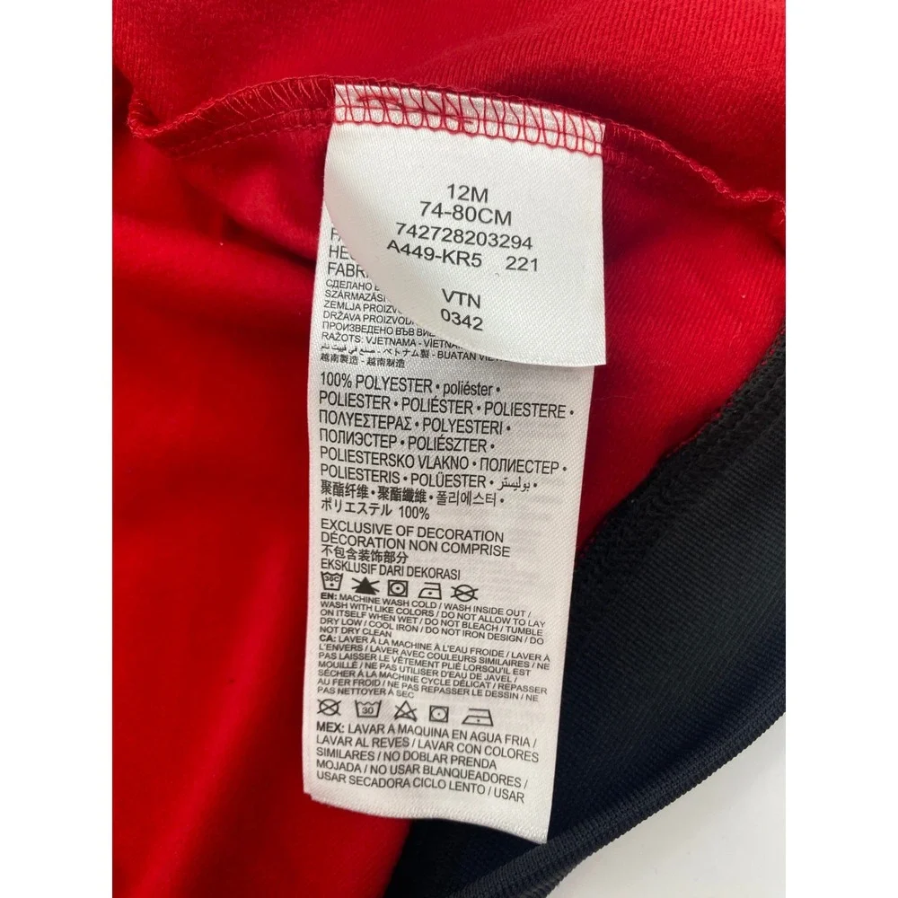 Jordan Infant Red Black Jumpman Tracksuit Set 12M A449-KR5